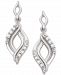 Diamond Twist Drop Earrings (1/10 ct. t. w. ) in Sterling Silver