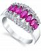 Ruby (1-3/4 ct. t. w. ) & Diamond (1/3 ct. t. w) Statement Ring in 14k White Gold