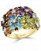 Effy Multi-Gemstone (8-3/4 ct. t. w. ) & Diamond (1/4 ct. t. w. ) Flower Statement Ring in 14k Gold