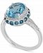 Multicolor Topaz Halo Statement Ring (4-1/5 ct. t. w. ) in Sterling Silver