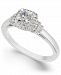 Diamond Halo Engagement Ring (3/8 ct t. w. ) in 14k White Gold