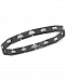 Men's Black Ion Plated Bracelet in Tungsten
