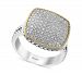 Effy Diamond Pave Two-Tone Statement Ring (1/3 ct. t. w. ) in Sterling Silver & 18k Gold-Plate