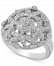 Diamond Floral Openwork Statement Ring (1/6 ct. t. w. ) in Sterling Silver