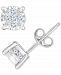 TruMiracle Diamond Cluster Stud Earrings (1/2 ct. t. w. ) in 14k White Gold