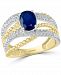 Effy Sapphire (1-3/8 ct. t. w. ) & Diamond (5/8 ct. t. w. ) Crisscross Ring in 14k Gold & White Gold
