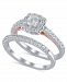 Certified Diamond (1 ct. t. w. ) Bridal Set in 14K White and Rose Gold