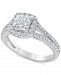 Diamond Princess Cluster Halo Engagement Ring (1 ct. t. w. ) in 14k White Gold