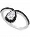 Black & White Diamond Pear-Cut Statement Ring (3/4 ct. t. w. ) in 14k White Gold