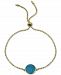 Argento Vivo Reconstituted Turquoise Bolo Bracelet in 18k Gold-Plated Sterling Silver