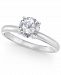 Certified Diamond (1 ct. t. w. ) Solitaire Plus Ring in 14K White Gold