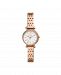 Fossil Ladies Tillie Mini three hand, rose gold tone stainless steel watch 26mm