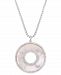 Nina Silver-Tone Cubic Zirconia & Mother-of-Pearl Pendant Necklace, 17" + 3" extender
