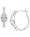Wrapped in Love Diamond Marquise Cluster Hoop Earrings (1 ct. t. w. ) in 14k White Gold, Created for Macy's