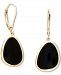 Black Onyx Abstract Earring in 18k Gold Over Sterling Silver