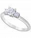 Diamond (1 ct. t. w. ) Three-Stone Engagement Ring in 14k White Gold