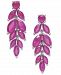 Ruby Leaf Drop Earrings (6-1/2 ct. t. w. ) in Sterling Silver