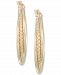 Italian Gold Rope-Inset Triple Hoop Earrings in 14k Gold, Made in Italy