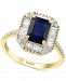 Effy Sapphire (1 1/2 ct. t. w. ) & Diamond (1/2 ct. t. w. ) Ring in 14k Gold