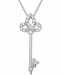 Diamond Key 18" Pendant Necklace (1/10 ct. t. w. ) in Sterling Silver