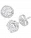Diamond Round Cluster Stud Earrings (1/4 ct. t. w. ) in 10k White Gold