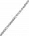 14k White Gold Ankle Bracelet 10 inch, Faceted Chain (1-1/2mm)