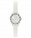 Bcbgmaxazria Ladies Round White Genuine Leather Strap Watch, 24mm