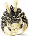 Effy Black Diamond (1-1/4 ct. t. w. ) & Tsavorite (1/20 ct. t. w. ) Dragon Ring in 14k Gold