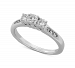 Diamond Three Stone Engagement Ring (1/2 ct. t. w. ) in 14k White Gold