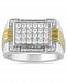 Men's Diamond Two-Tone Cluster Ring (1 ct. t. w. ) in 10k Gold & White Gold