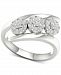 Diamond Triple Halo Bypass Ring (1/2 ct. t. w. ) in 10k White Gold