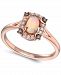 Le Vian Neopolitan Opal (1/5 ct. t. w. ) & Diamond (1/8 ct. t. w. ) Halo Ring in 14k Rose Gold