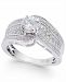 Diamond Wide Swirl Engagement Ring (1 ct. t. w. ) in 14k White Gold