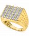 Men's Diamond Vertical Cluster Ring (2 ct. t. w. ) in 10k Gold