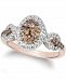 Le Vian Nude Diamond & Chocolate Diamond Statement Ring (7/8 ct. t. w. ) in 14k Rose & White Gold