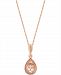 Morganite (1-1/10 ct. t. w. ) and Diamond (1/10 ct. t. w. ) Pendant Necklace in 14k Rose Gold