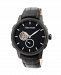 Heritor Automatic Callisto Black Leather Watches 45mm
