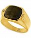 Men's Tiger's Eye & Cubic Zirconia Ring in Yellow Ion-Plated Stainless Steel