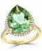 Effy Green Quartz (7-1/20 ct. t. w. ) & Diamond (1/3 ct. t. w. ) Halo Ring in 14k Gold