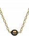 Cultured Black South Sea Baroque Pearl (11mm) 19" Pendant Necklace in 18k Gold-Plated Sterling Silver