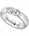 Proposition Love Diamond Triangle Motif Unisex Wedding Band in 14k White Gold (1/10 ct. t. w. )