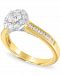 Diamond Two-Tone Halo Engagement Ring (1 ct. t. w. ) in 14k Gold and White Gold