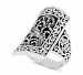 Lois Hill Carved Filigree Statement Ring in Sterling Silver