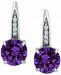 Giani Bernini Champagne & Clear Cubic Zirconia Drop Earrings in Sterling Silver, Created for Macy's (Also in Pink, Purple, and Yellow)