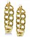 Chain Link Hoop Earrings in 14k Gold