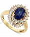 Effy Sapphire (1-7/8 ct. t. w. ) & Diamond (5/8 ct. t. w. ) Statement Ring in 14k Gold