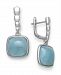 Milky Aquamarine Earrings in Sterling Silver