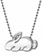 Alex Woo Little Rabbit Pendant Necklace in Sterling Silver