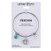 Unwritten Friends Forever Infinity Charm and Turquoise (8mm) Bangle Bracelet in Stainless Steel with Silver Plated Charms