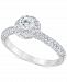 Diamond Swirl Halo Engagement Ring (3/4 ct. t. w. ) in 14k White Gold